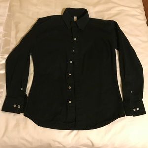 American Apparel Black Button Down, XXS
